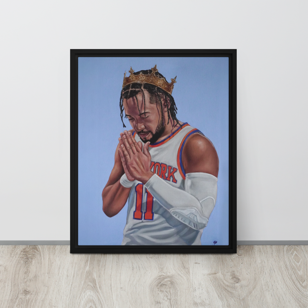 Jalen Brunson Framed canvas Godson Canvas Prints